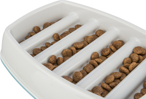 Trixie Miska Slow Feeding szara plastik/TPR 0,25 l/21x14cm spowalniająca jedzenie