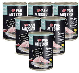 Pan Mięsko Adult z kurczakiem i dorszem 6x400g