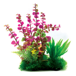 Aqua Natura Roślina do dekoracji akwarium czerwona plastikowa 26cm z zielonym dodatkiem