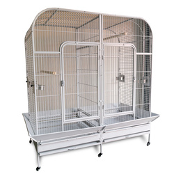 Panama Pet Woliera dla ptaków srebrna na kółkach wym 178,8x98x180cm