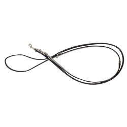 Barry King Smycz regulowana skórzana dla psa szary/czarny M-L 20mm/200cm