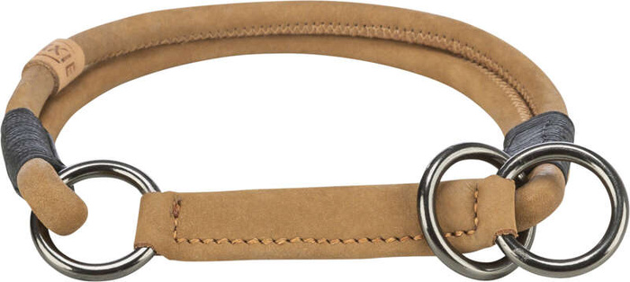 Obroża zaciskowa Be Nordic M: 45cm/8mm brązowa skórzana