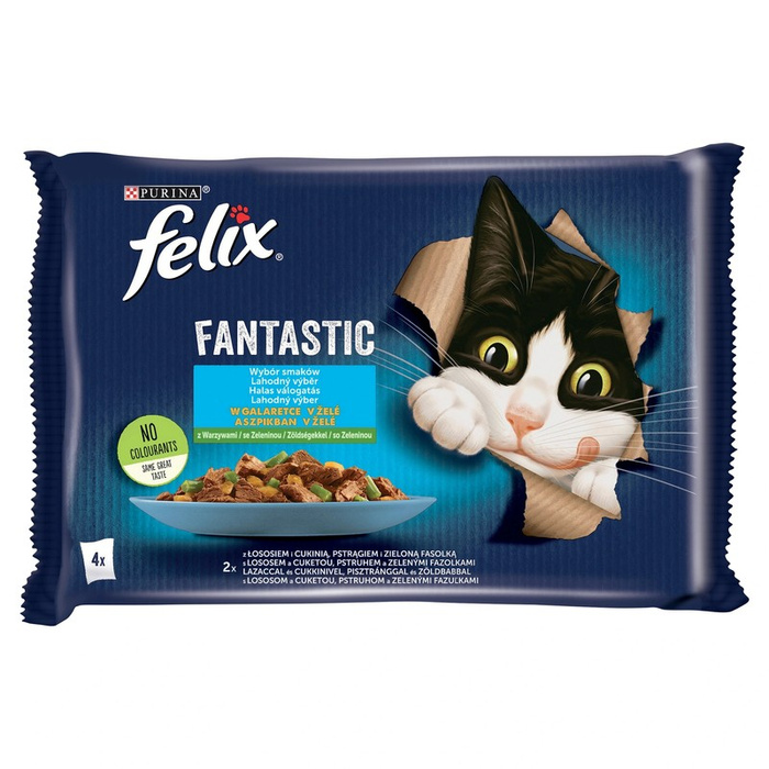 FELIX Fantastic Łosoś i Pstrąg z warzywami 4X85G