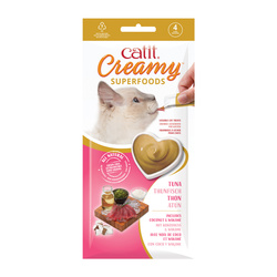 Catit Creamy Superfood przysmak dla kota tuńczyka z kokosem i wakame 4x10g