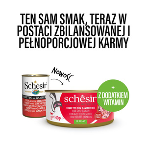 SCHESIR Tuńczyk z krewetkami 140 g mokra karma dla kota