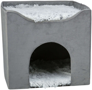 Trixie Legowisko zamknięte dla psa/kota Harvey szare/biało-czarne 38x38x38cm