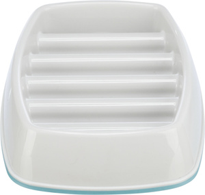 Trixie Miska Slow Feeding szara plastik/TPR 0,25 l/21x14cm spowalniająca jedzenie