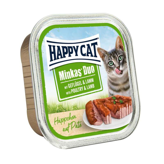 HappyCat Minkas Duo pasztet z kurczakiem i jagnięciną 100g