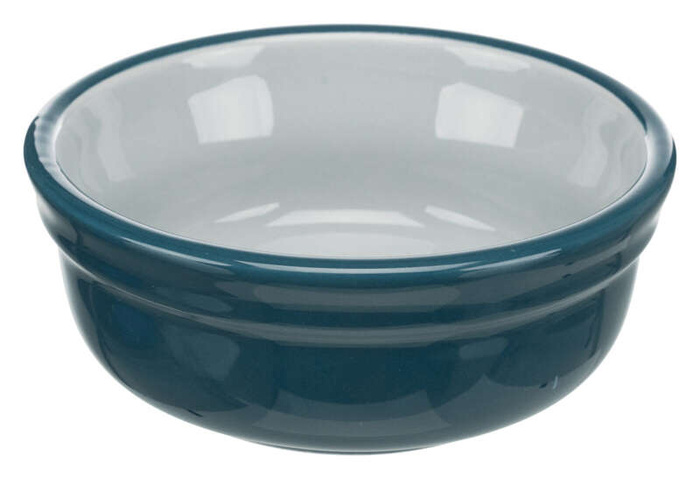 Trixie Zestaw misek na stojaku 2x0,25l/13cm 27x8x13cm petrol/jasny petrol ceramika