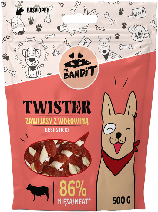 Mr. Bandit Twister zawijas z wołowiną 500g