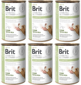 Brit Veterinary Diet Diabetes Lamb&Pea 6x400g