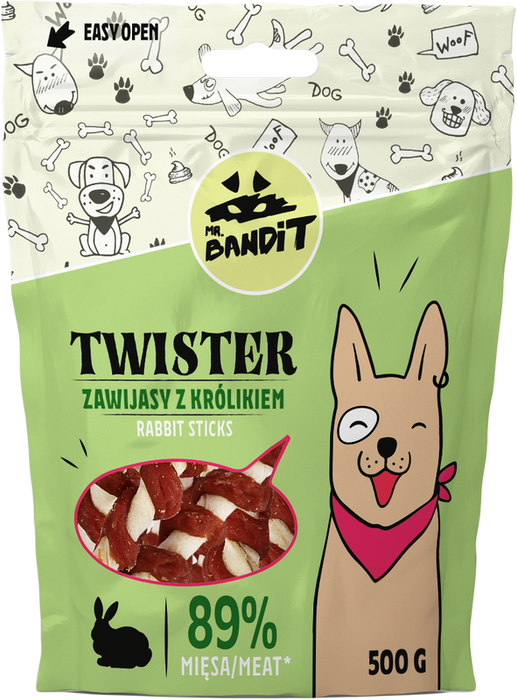 Mr. Bandit Twister zawijas z królikiem 500g