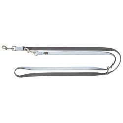 Trixie Premium Reflect smycz regulowana dla psa grafitowa L-XL: 2,00m/25mm odblaskowa