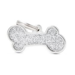 MY FAMILY SHINE adresówka grawerowana Duża Kość Szara