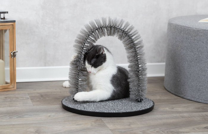 Trixie Szczotka dla kotów Fur Care Arch 36x33cm szara