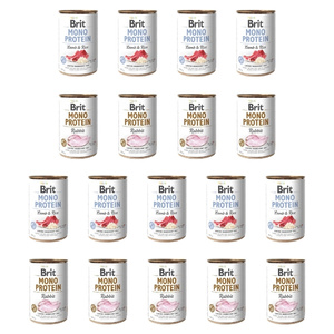 Brit Mono Protein Królik Jagnięcina mix smaków karma dla psa 400g x 18 sztuk