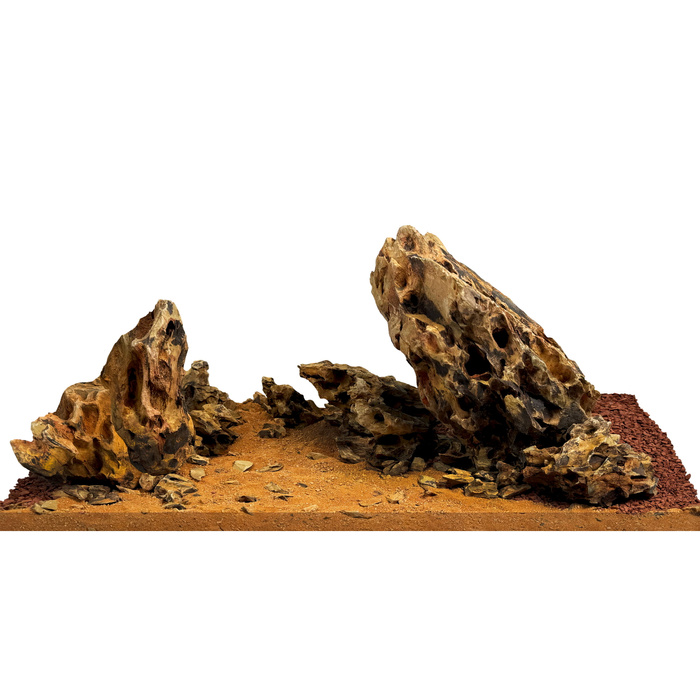 WIO Amber Dragon River zestaw do dekoracji do akwarium czerwony - ochrowy 12kg pudełko