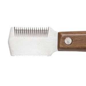 Barry King Trymer tradycyjny dla zwierząt dwustronny drewno orzechowe stal 2,7x15,6 cm