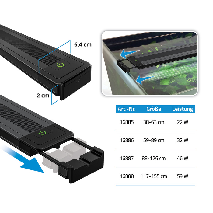 Fluval Plant 4.0 LED Oświetlenie do akwarium 32W 58,9-88,9 cm bluetooth