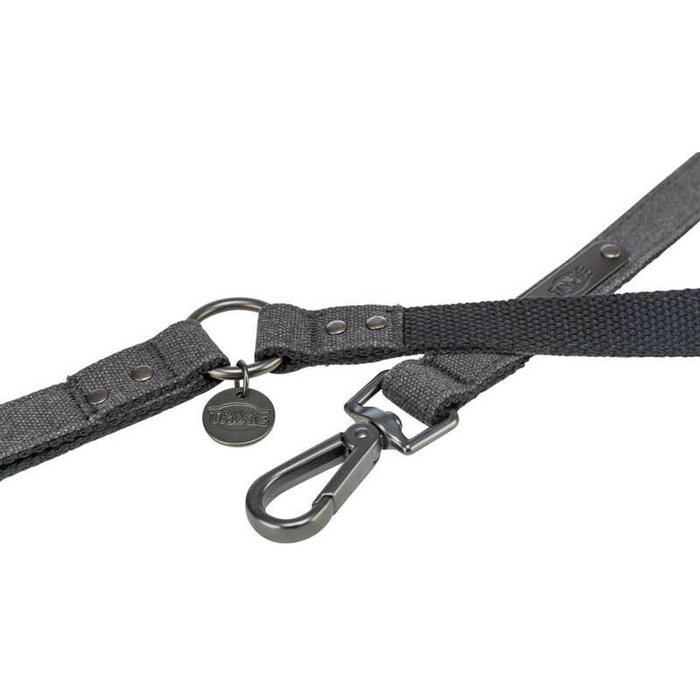 Trixie Smycz CityStyle bawełna czarna M-L: 1.00m/20mm