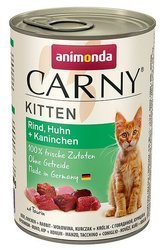 Animonda Carny Kitten Wołowina z kurczakiem i królikiem 400g