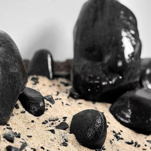 WIO Black Allure River zestaw do akwarium czarny i jasny beżowy 19kg pudełko