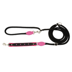 Barry King Smycz regulowana Skóra Łoś Kryształ 20mm/6/220cm różowy