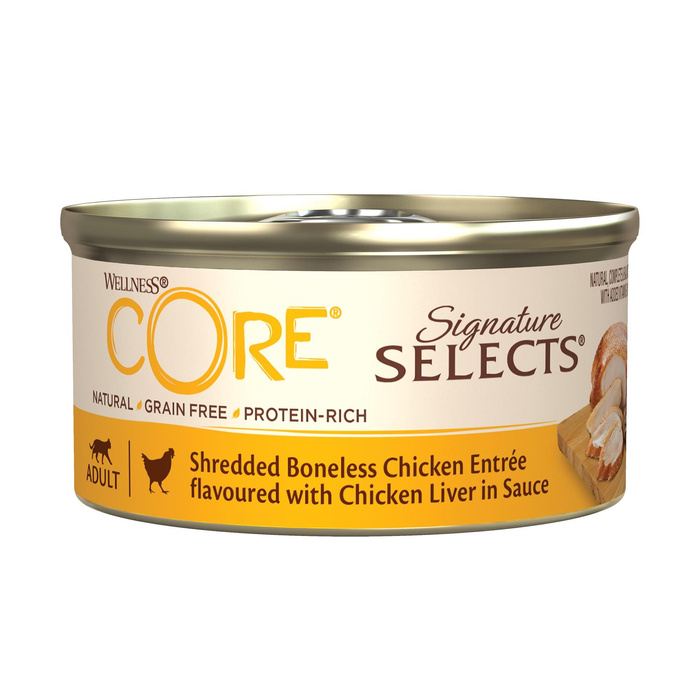 Wellness Core Signature Selects Shredded Kurczak Wątróbka 79g