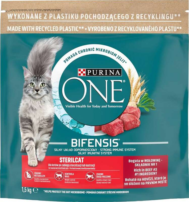 Purina One Sterilcat wołowina i pszenica 1,5kg