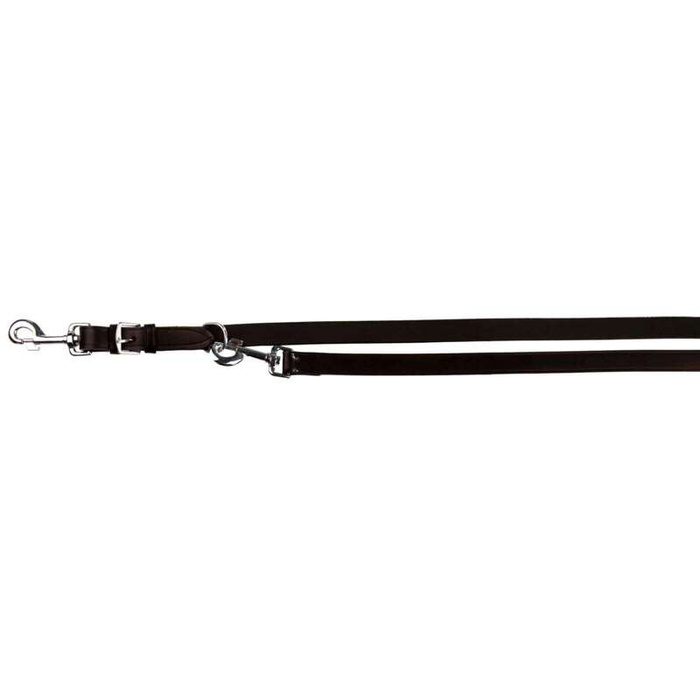 Trixie Active Smycz skórzana przepinana M-L: 2m/18mm czarna