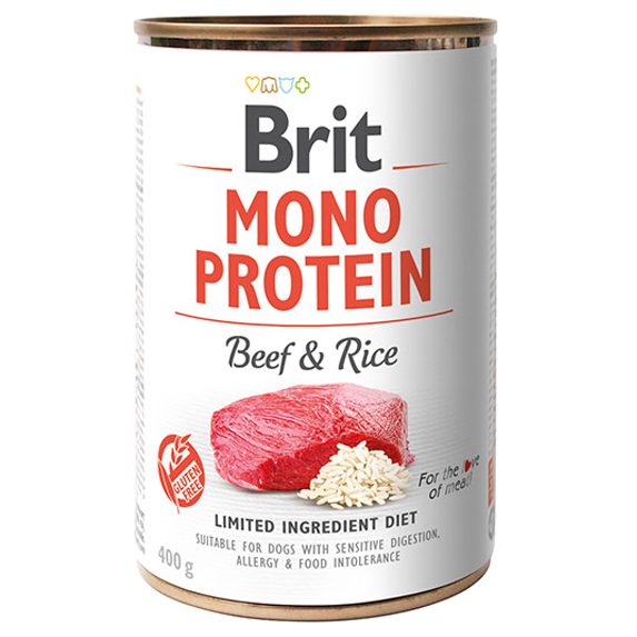 Brit Mono Protein z wołowiną i ryżem 400g