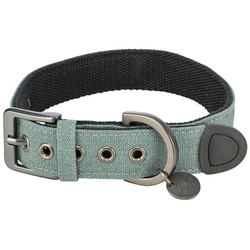 Trixie Obroża CityStyle bawełna szałwiowa M-L: 40-47cm/30mm szeroka