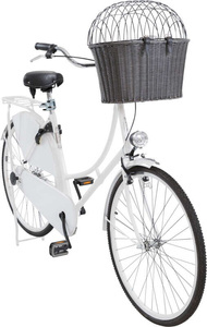 Trixie Kosz na rower z kratką 44x34x41cm antracyt, w zestawie uchwyt TX-13097