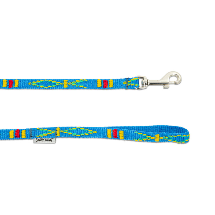 Barry King Smycz błękitna wzór etniczny taśma polipropylenowa 20mm/120cm