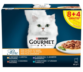 Purina Gourmet Perle Mix Smaków 8+4x85g