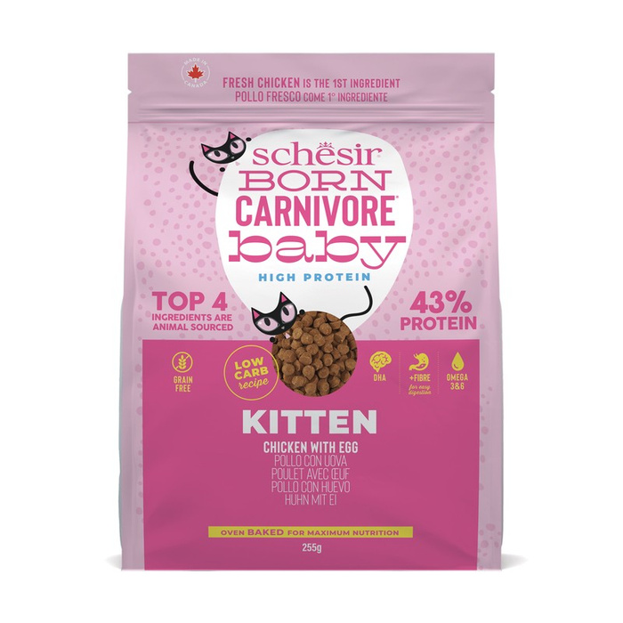 Schesir Born Carnivore Cat Dry Kitten Kurczak Z Jajkiem 255g