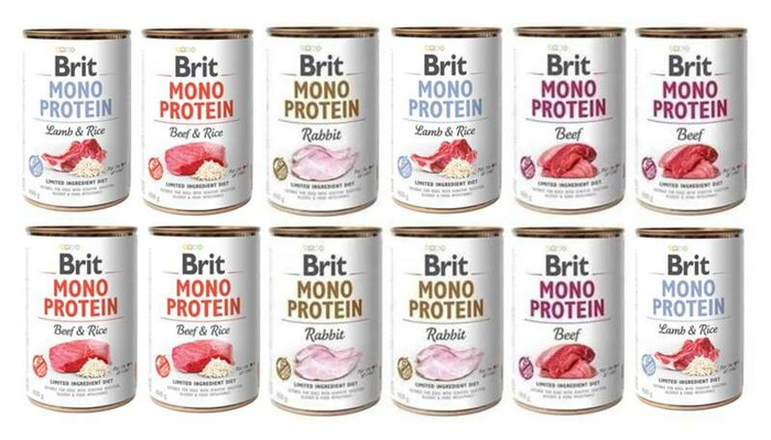 Brit Mono Protein Mix Smaków 12x400g