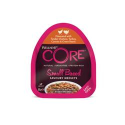 Wellness Core Small Breed Savoury Medleys kurczak indyk marchew zielona fasolka 85g
