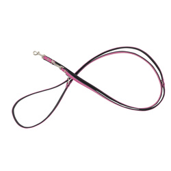 Barry King Smycz regulowana skórzana dla psa różowy/czarny M-L 20mm/200cm