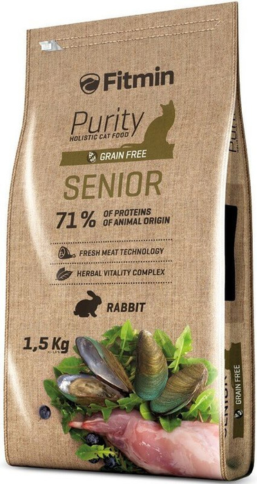 Fitmin Cat Purity Senior 1,5kg bezzbożowa Królik