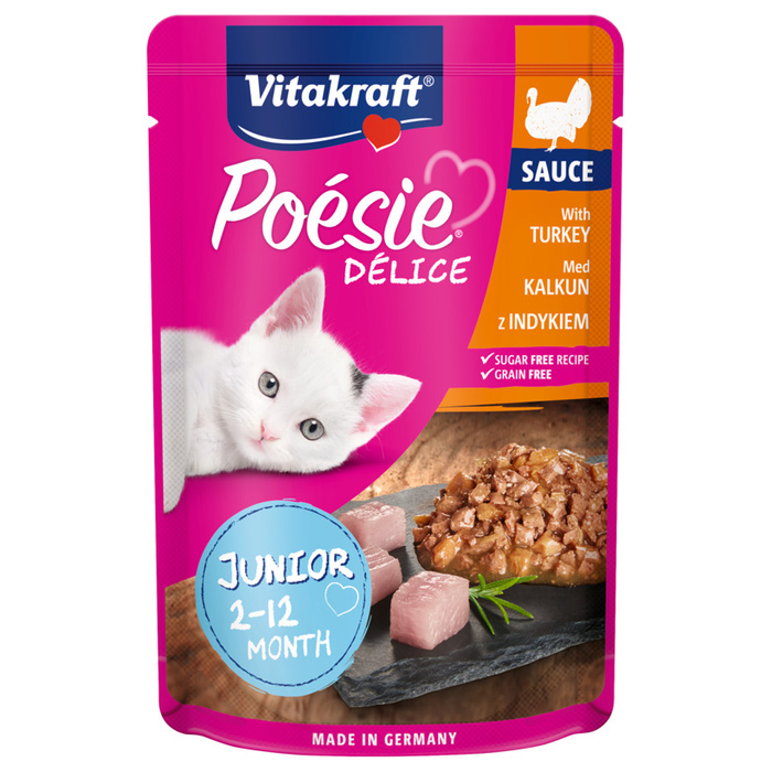 Vitakraft Poesie 85g Deli Sauce Junior Indyk