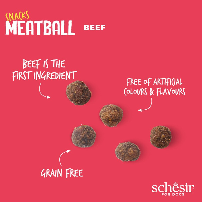 Schesir Dog Snack Meatballs Wołowina 225g
