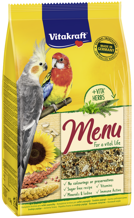 Vitakraft Menu Vital pokarm dla średnich papug 1kg