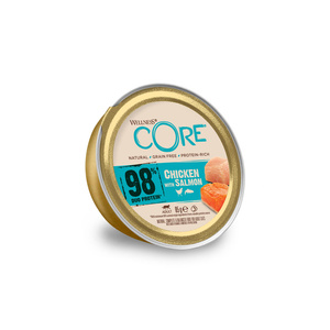 Wellness Core 98% Duo Protein Karma Mokra Kurczak Łosoś 85g