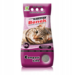 Super Benek żwirek bentonitowy 10L/8,40kg Compact lawenda