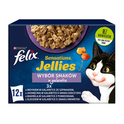 Felix® Sensations® Jellies wybór smaków w galaretce mix 12 saszetek x85g
