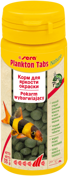 Sera Plankton Tabs Nature 50 ml pokarm wybarwiający w tabletkach