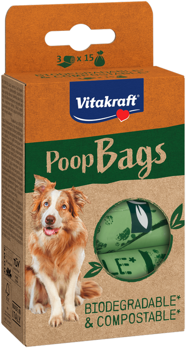 Vitakraft Biodegradowalne Worki na odchody 3x15szt