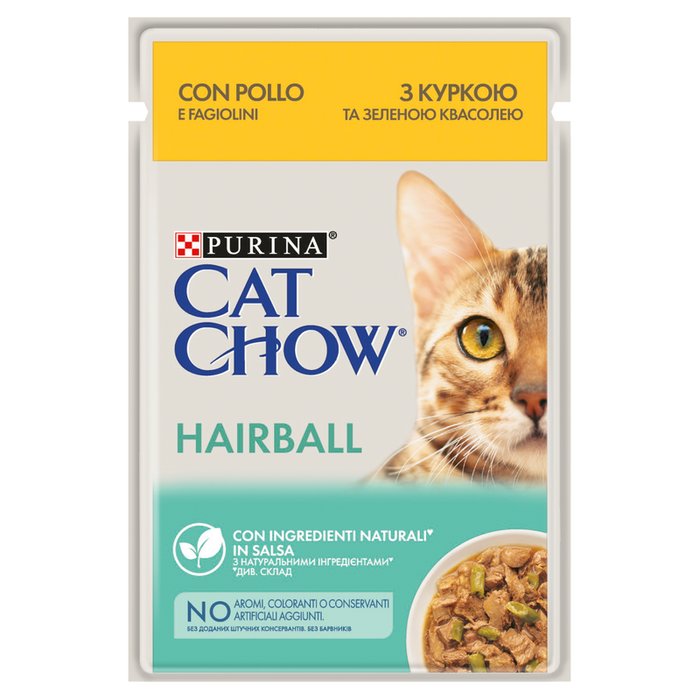 Purina Cat Chow HAIRBALL z kurczakiem i fasolką 85g