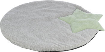 Trixie Junior pluszowa mata z gwiazdką szaro-miętowa 86×80cm